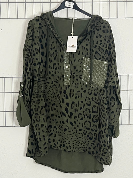 💚🐆 Leobluse „Olive Glam“ 🐆💚